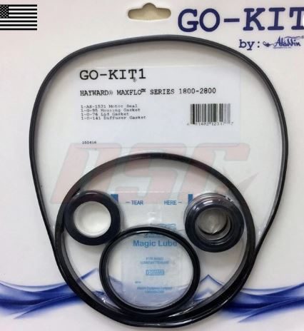 Repuesto Kit de sellos de bomba MAX FLO SERIES 1800-2800 GO-KIT1-9 HAYWARD