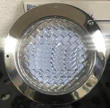 Foco Parche Led Blanco Aquex Piscina 18W 12VDC en Acero Inoxidable 266mm