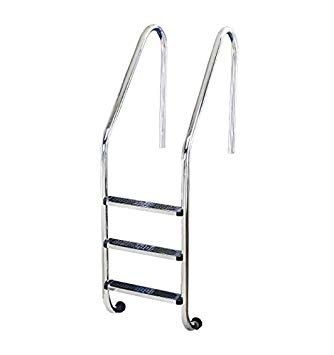 Escalera Astral 3 Pelda. Acero Inox. Prof. 95 cm / sin anclajes