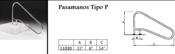 Pasamanos Tipo P Inclinado